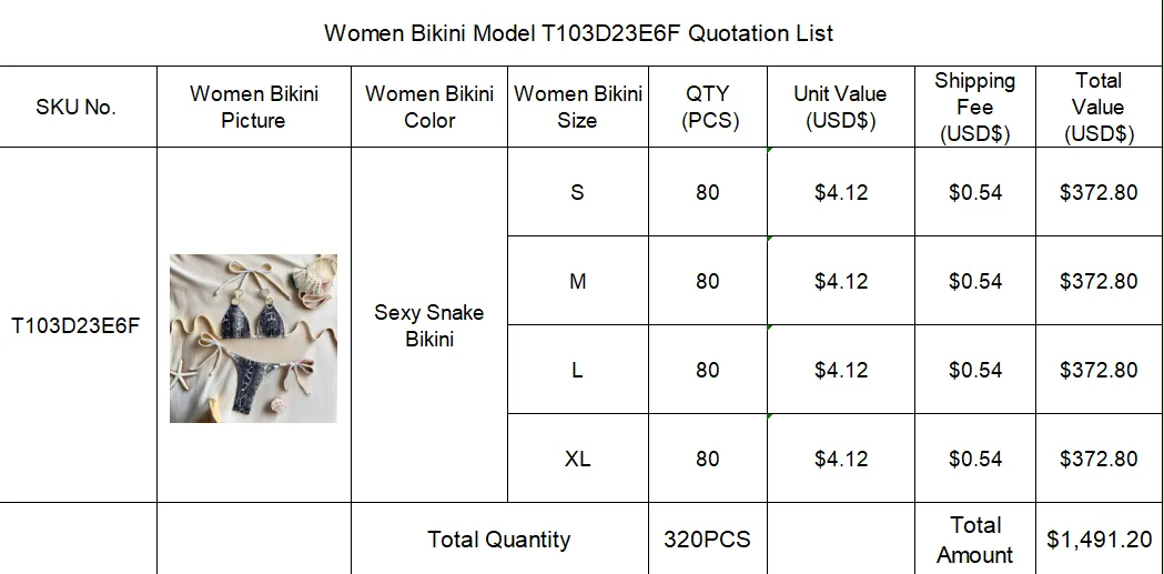 Separate Quotation Women Bikini Model T103D23E6F