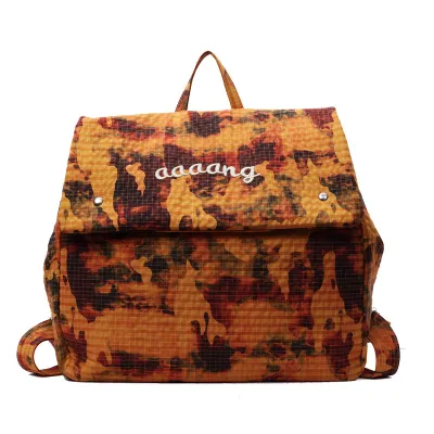 Women's Fashion Casual Water Dye Camouflage Large Capacity Backpack