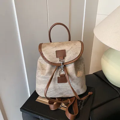 Women Fashion Casual Retro Outgoing PU Leather Backpack