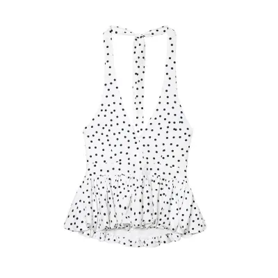 Women Fashion Sexy Printed Halter-Neck Lace-Up Tank Top