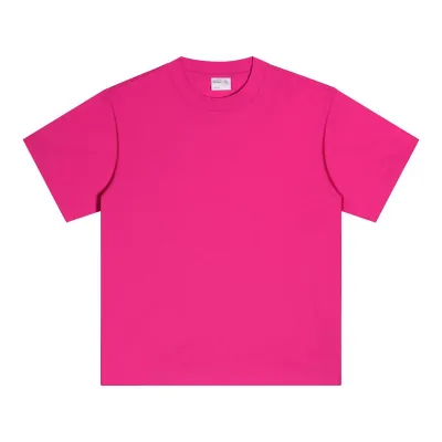 Men's Casual Solid Color Cotton Round-Neck Short Sleeve T-Shirt Loose Fit