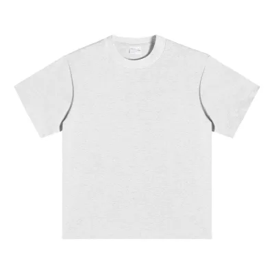 Men's Casual Solid Color Cotton Round-Neck Short Sleeve T-Shirt Loose Fit