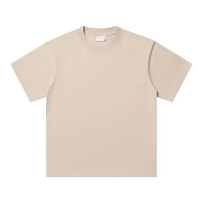 Men's Casual Solid Color Cotton Round-Neck Short Sleeve T-Shirt Loose Fit