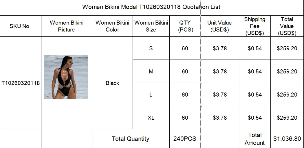 Separate Quotation Women Bikini Model T10260320118