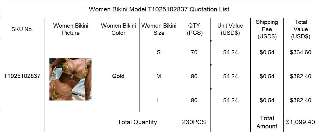 Separate Quotation Women Bikini Model T1025102837