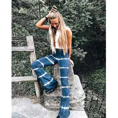 Women Fashion Casual Summer Vacation Printed Loose Pants