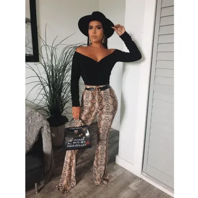 Women Fashion Casual Summer Vacation Printed Loose Pants