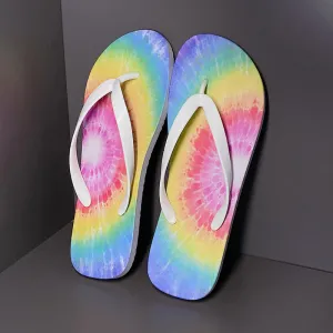 Women Fashion Casual Summer Tie-Dye Non-Slip Eva Flip-Flops Slippers Plus Size
