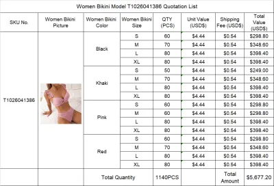 Separate Quotation Women Bikini Model T1026041386