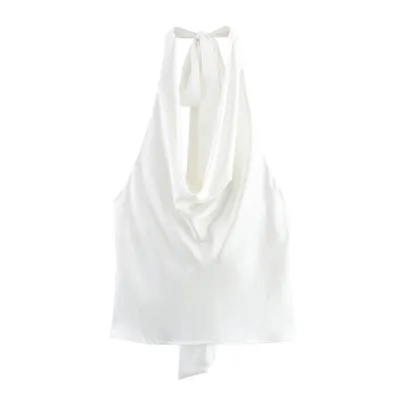 Spring And Summer Women'S Fashion Sexy Cowl Neck Top