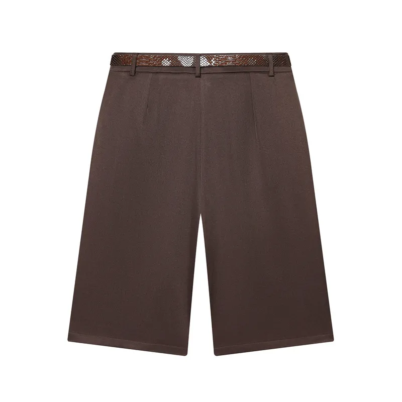 Women Fashion Casual Summer Solid Color Loose Shorts