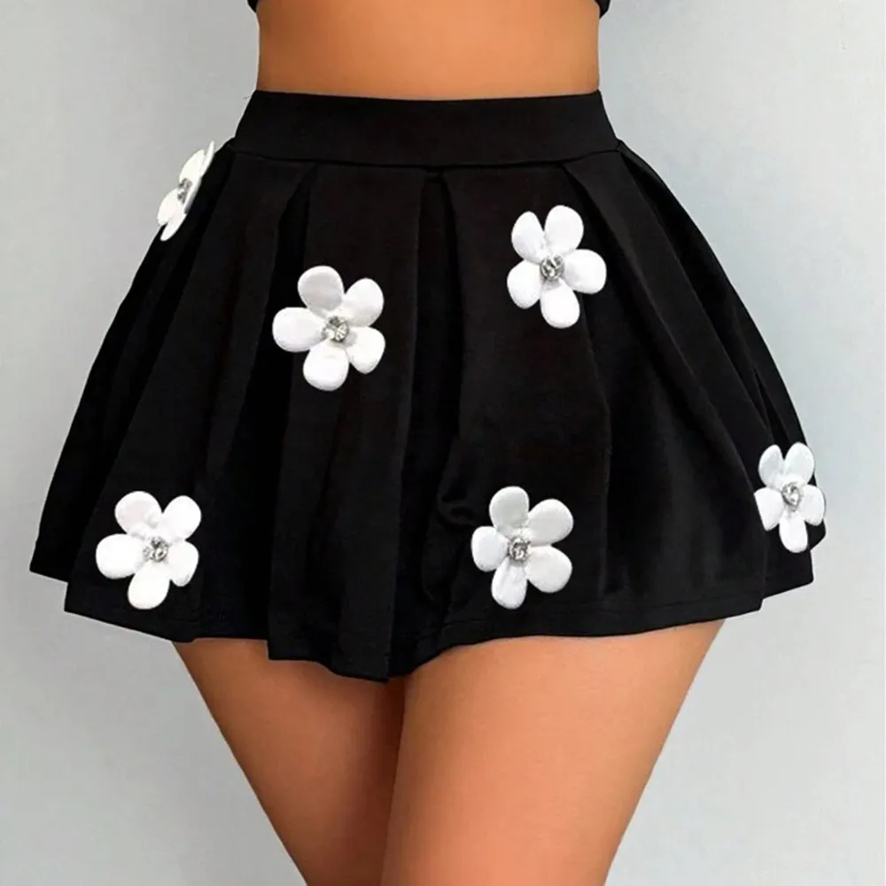 Women Fashion Sexy Summer 3d Floral Stretch Skirt