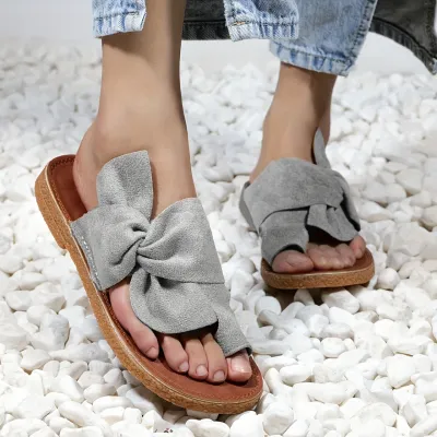 Women Fashion Casual Lace-Up Round-Toe Soft Bottom Beach Slippers