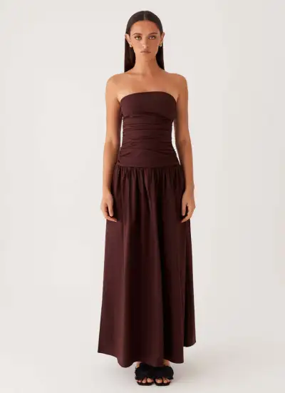 Women Fashion Sexy Elegant Summer Tube Top Slim Fit Pleated Dress