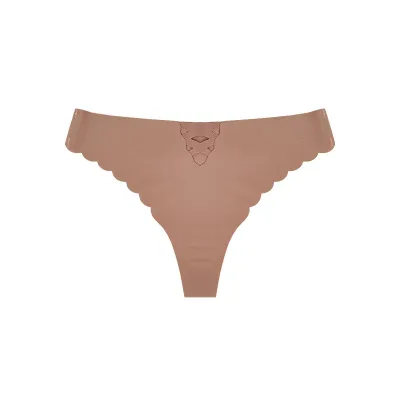 Women Fashion Sexy Simple Solid Color Hollow-Out Low-Waisted Thong