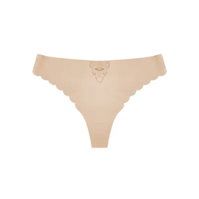 Women Fashion Sexy Simple Solid Color Hollow-Out Low-Waisted Thong