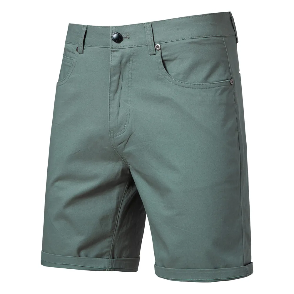 Cotton Solid Color Slim-Fit Summer Shorts for Men