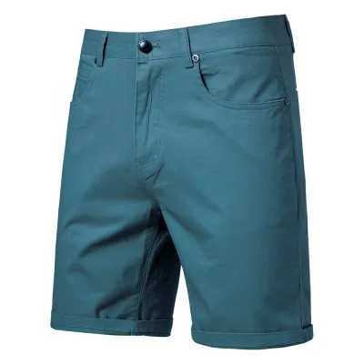Cotton Solid Color Slim-Fit Summer Shorts for Men