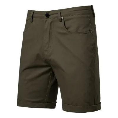 Cotton Solid Color Slim-Fit Summer Shorts for Men