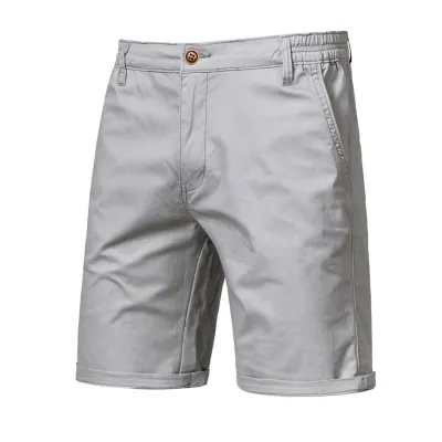 Cotton Solid Color Slim-Fit Summer Shorts for Men