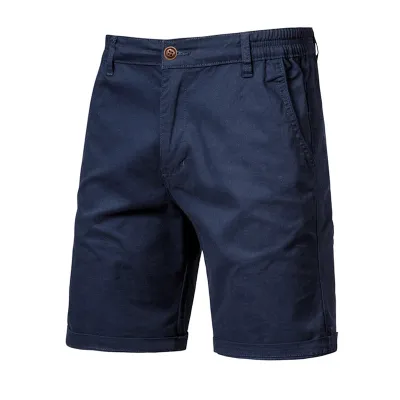 Cotton Solid Color Slim-Fit Summer Shorts for Men