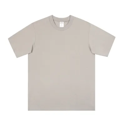 Men'S Fashion Casual Summer Solid Color Cotton Short-Sleeve Loose-Fitting Round Neck T-Shirt