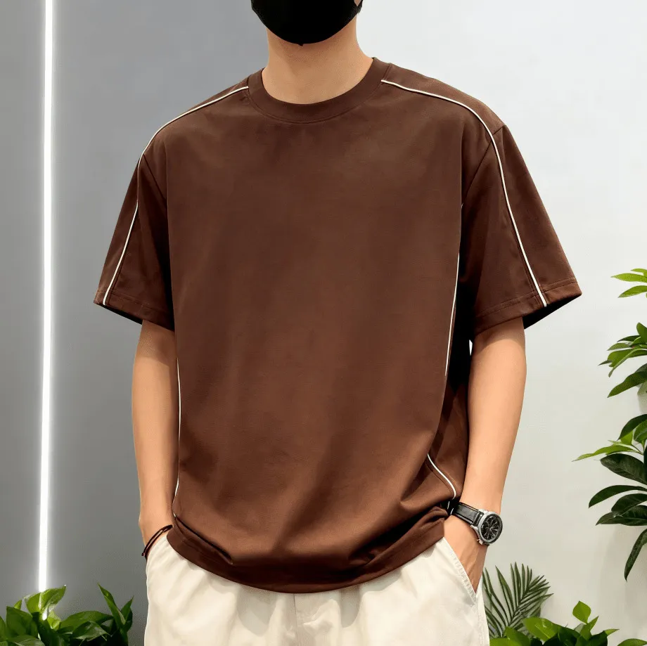 Men's Fashion Casual Summer Short-Sleeve Loose Cotton Blend T-Shirt