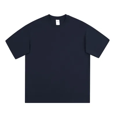 Men's Fashion Casual Summer Solid Color Quick-Drying Short-Sleeve Combed Cotton T-Shirt
