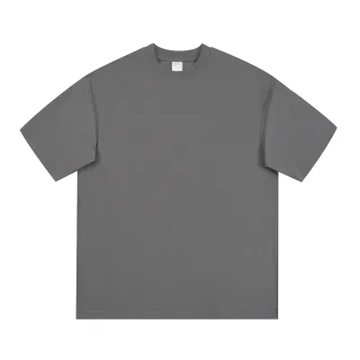 Men's Fashion Casual Summer Solid Color Quick-Drying Short-Sleeve Combed Cotton T-Shirt