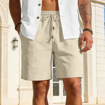 Men's Fashion Casual Summer Solid Color Quick-Drying Loose Shorts