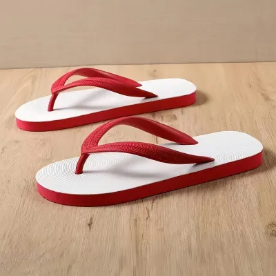 Men Fashion Casual Simple Flip-Flops Rubber Slippers