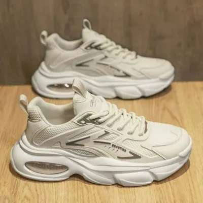 Men's Fashion Casual Solid Color Platform Sneakers
