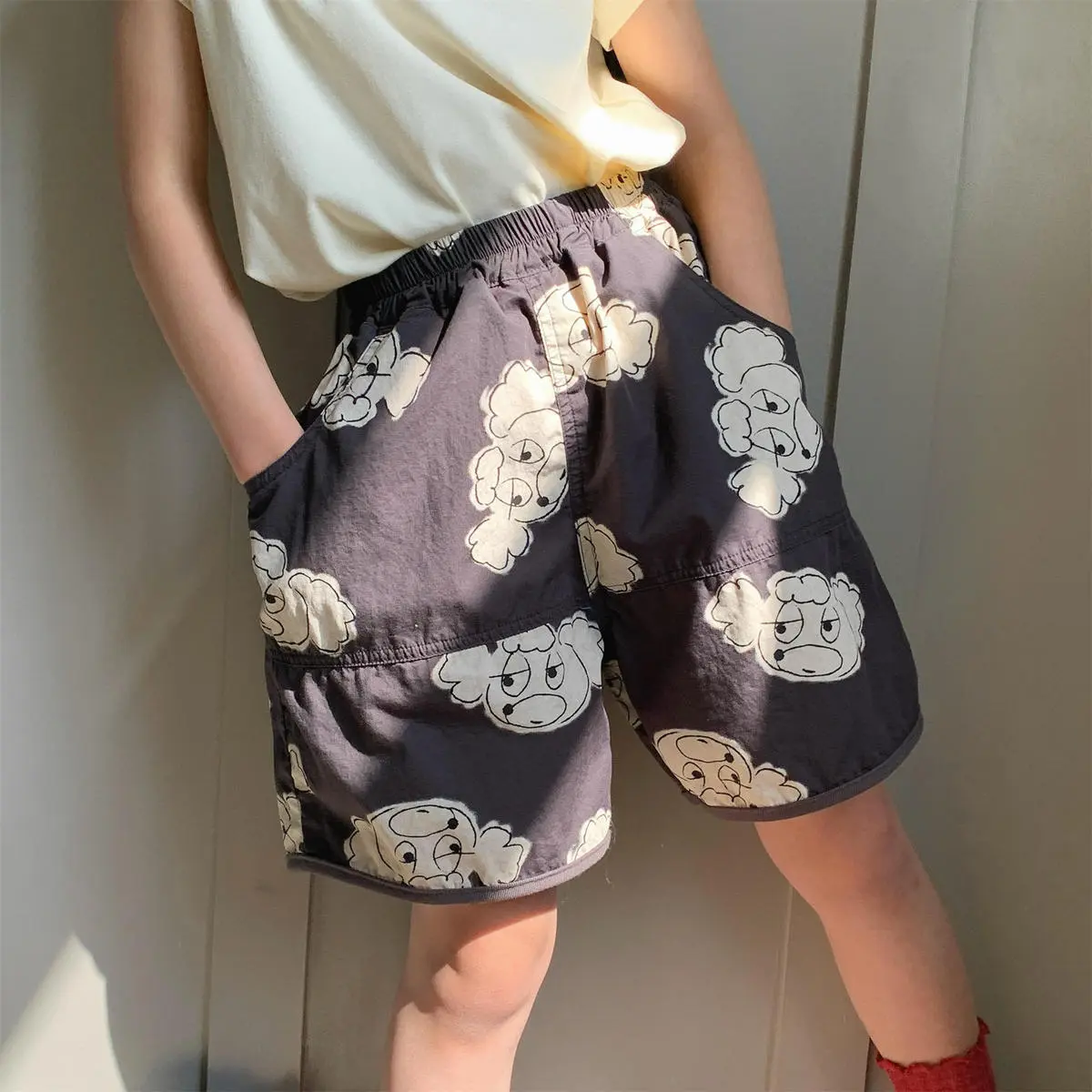 Kids Boys Girls Fashion Casual Summer Printed Cotton Loose Shorts High Waist