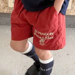 Kids Boys And Girls Fashion Casual Summer Quick-Drying Loose Cotton Harem Shorts
