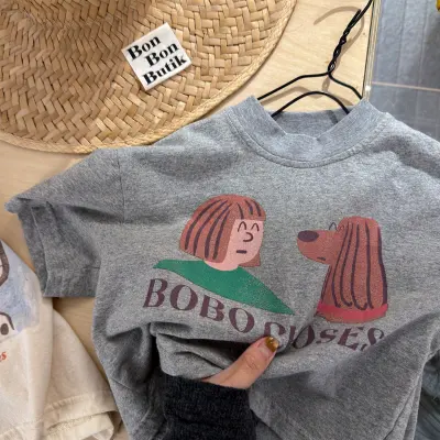 Kids Girls Fashion Casual Summer Printed Short Sleeve T-Shirt
