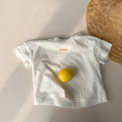 Kids Girls' Fashion Casual Solid Color Letter Print Short-Sleeve Cotton T-Shirt