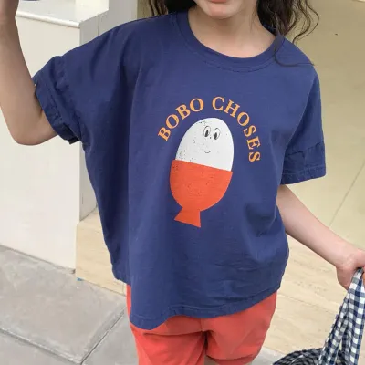 Kids Girls Fashion Casual Summer Printed Short-Sleeve T-Shirt