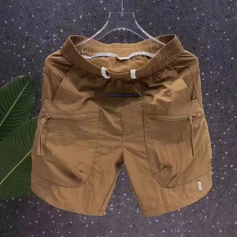 Men's Quick-Drying Solid Color Loose Shorts for Summer