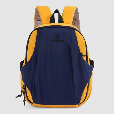 Fashion Casual Dopamine Color Stitching Large Capacity Nylon Backpack