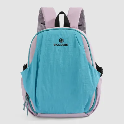 Fashion Casual Dopamine Color Stitching Large Capacity Nylon Backpack