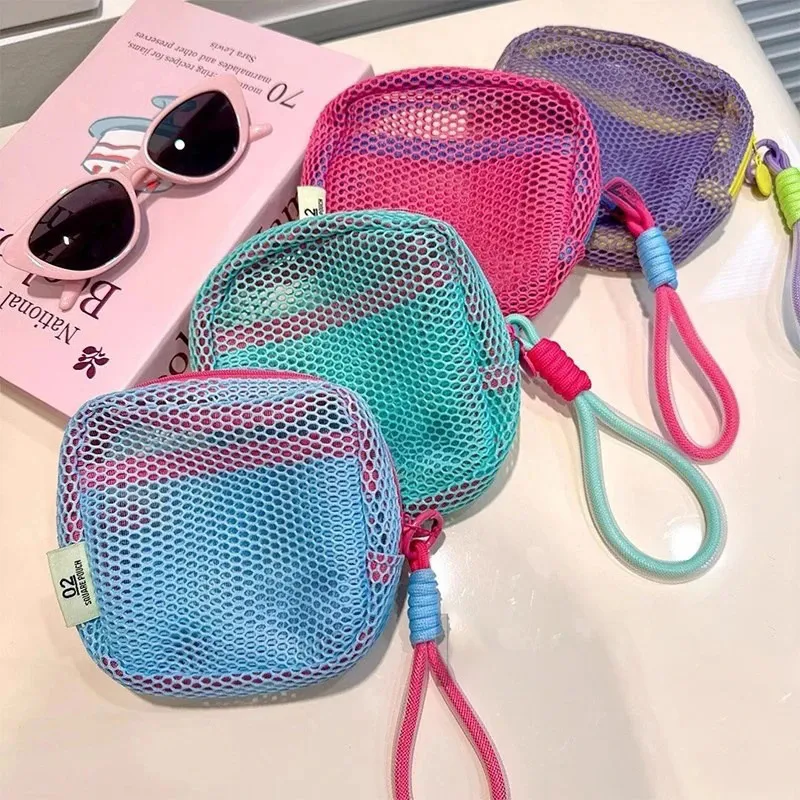 Fashion Casual Dopamine Mini Mesh Travel Cosmetics Storage Bag