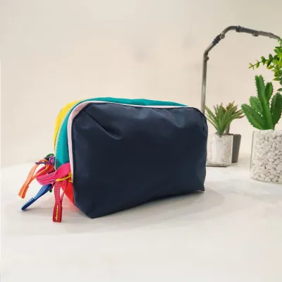Fashion Casual Dopamine Multicolor Waterproof Nylon Multi-Layer Cosmetic Bag