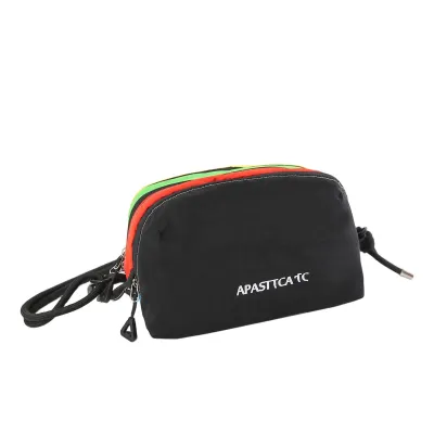 Fashion Dopamine Color Contrast Nylon Multi-Pocket Crossbody Bag with Adjustable Strap