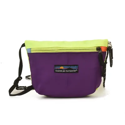 Fashion Casual Dopamine Contrast Color Water-Repellent Small Satchel Portable Crossbody Bag