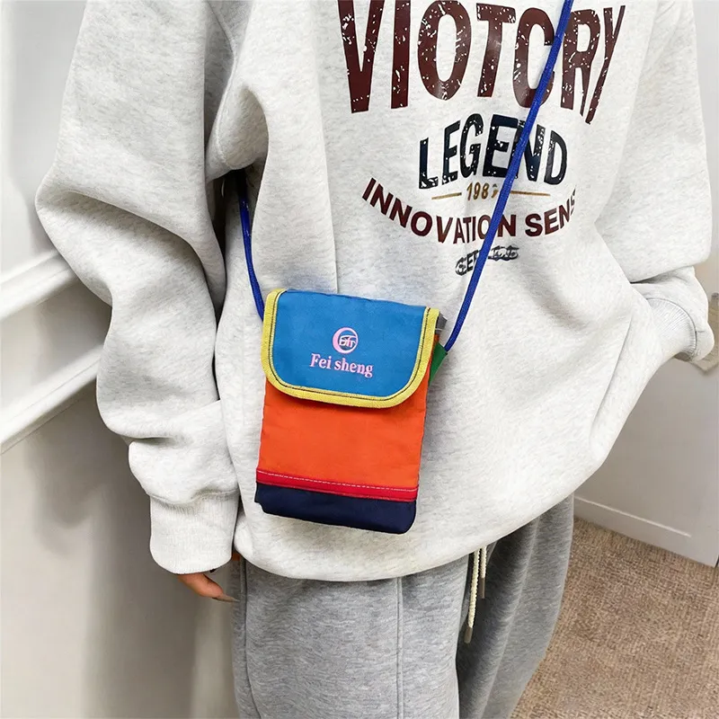 Fashion Casual Dopamine Color Vertical Small Square Crossbody Bag