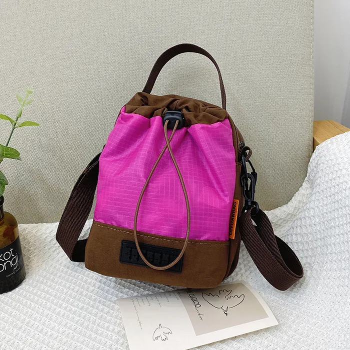 Fashion Casual Dopamine Outdoor Sports Drawstring Portable Crossbody Bag