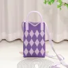 Diamond-Shaped Phone Bag [Purple] Upgraded Buckle