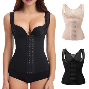 Women Fashion Solid Color Waist-Cinching Body-Shaping Bodysuit Shapewear