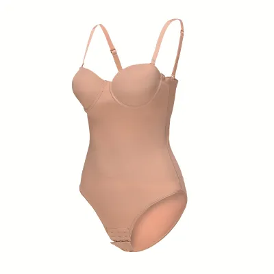 Women Fashion Solid Color Strap Shaping Body-Shaping Bodysuit Shapewear