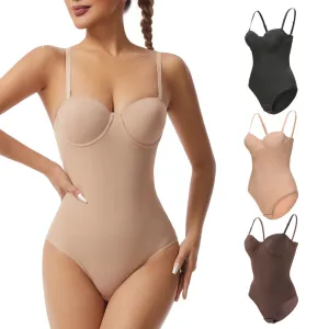 Women Fashion Solid Color Strap Shaping Body-Shaping Bodysuit Shapewear